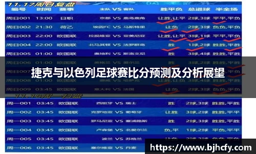 捷克与以色列足球赛比分预测及分析展望